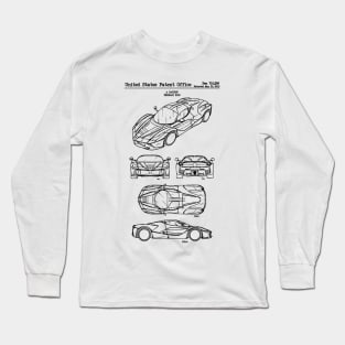 Ferrari S.P.A Enzo Patent Black Long Sleeve T-Shirt